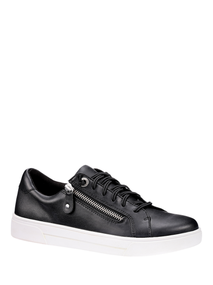 Hotter Leonie Wide Fit Zip Detail Trainers - view 2, Black