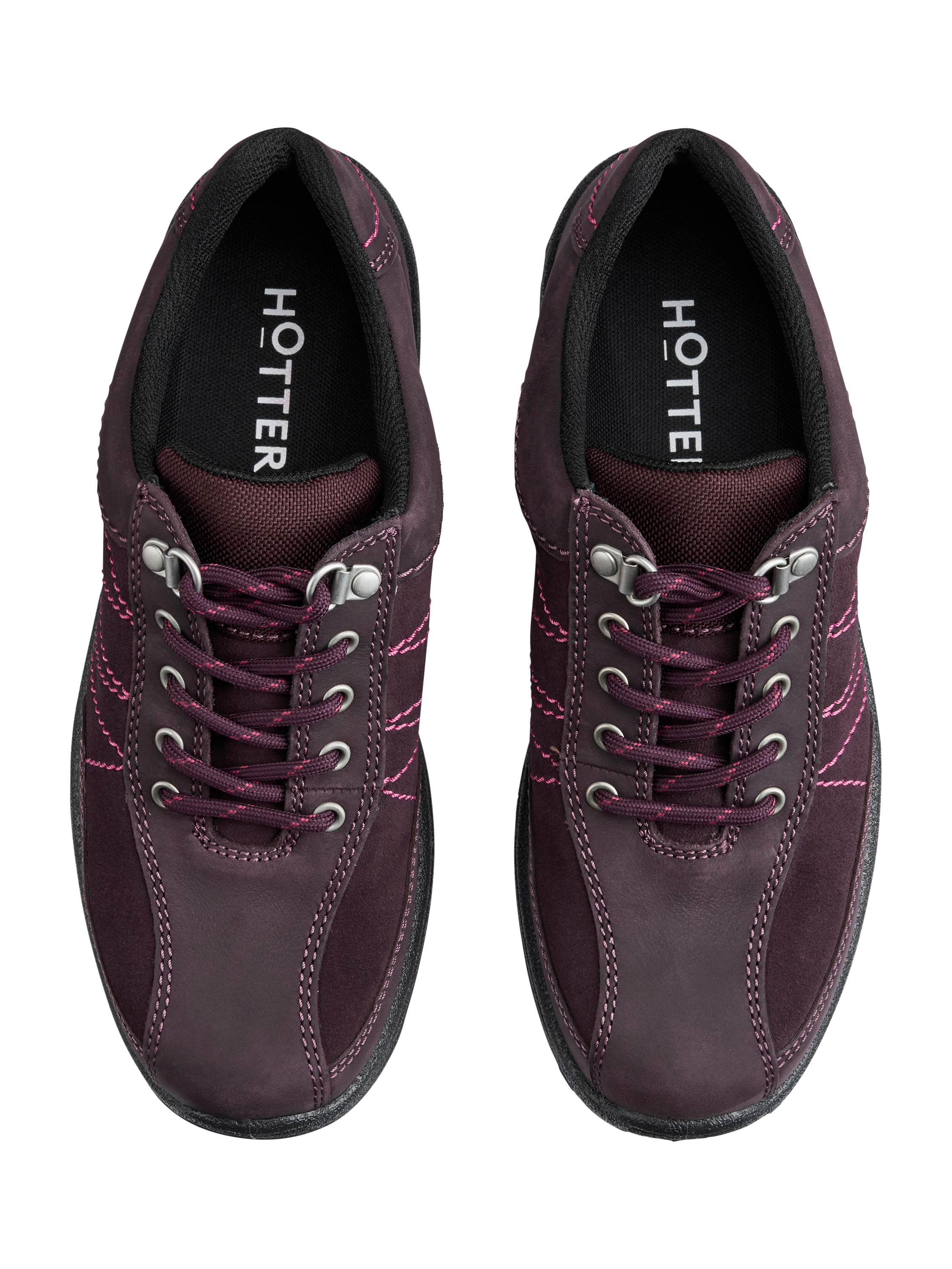 Product image 3 of 4, which shows Hotter Mist Gore-Tex Walking Shoes, Wine, 3S