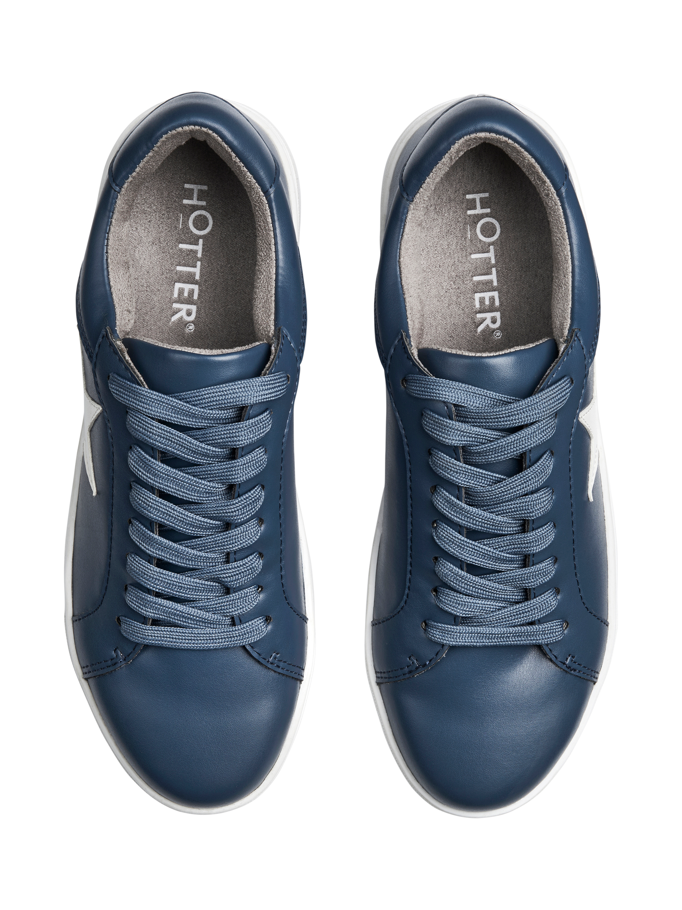 Product image 3 of 4, which shows Hotter Star Trainers, French Navy/White, 3S