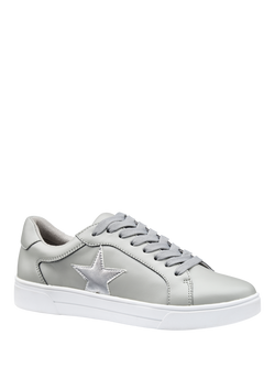 Hotter Star Wide Stylish Star Detailing Trainers, Flint Grey/Silver - view 2, Flint Grey/Silver