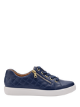 Hotter Wonder Wide Quilted Leather Metallic Eyelet Shoes