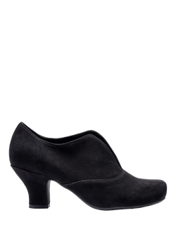 Hotter Waltz Suede Court Shoes, Black-su, Black-su