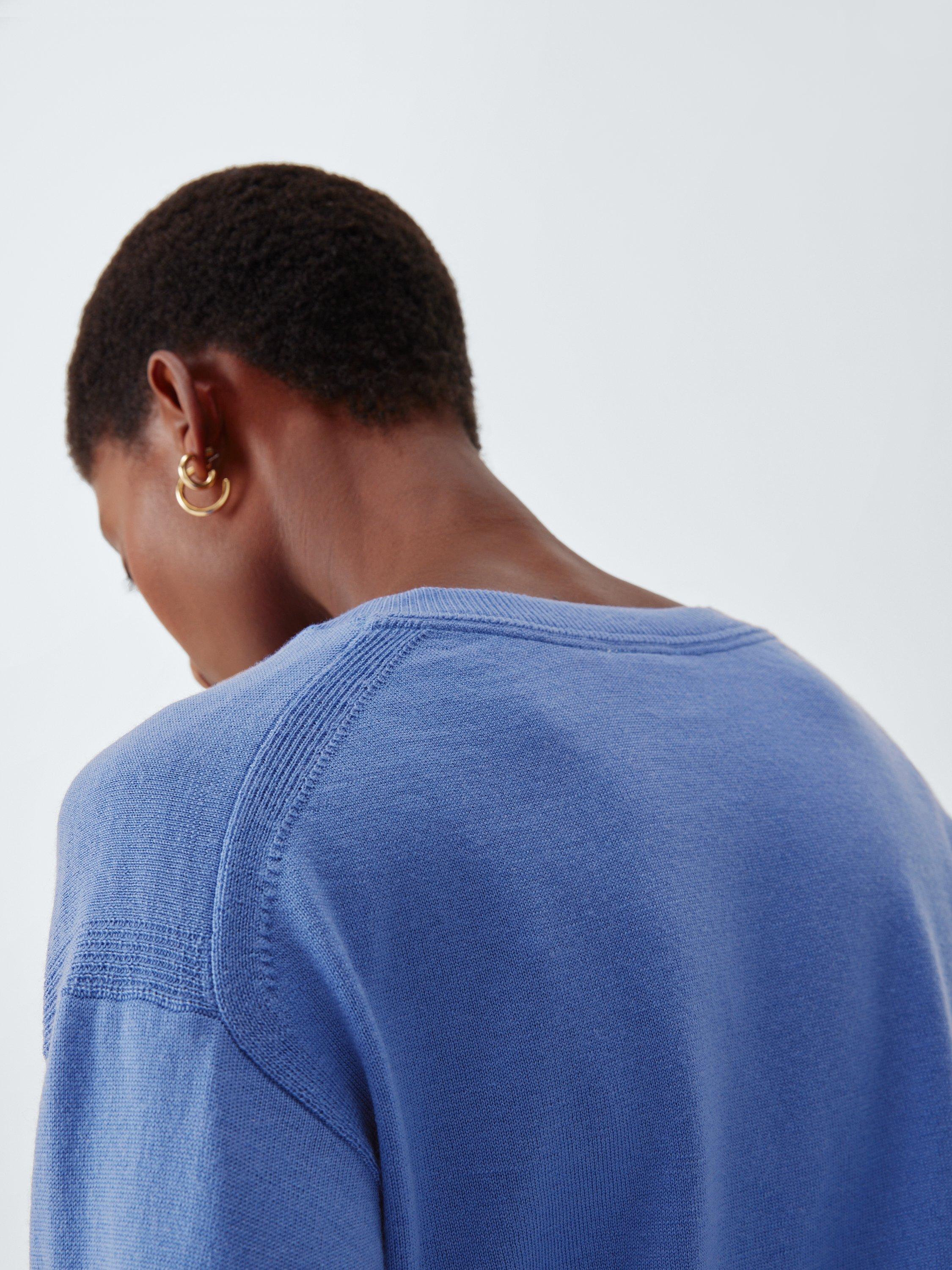 Product image 6 of 6, which shows John Lewis Merino Wool V-Neck Jumper, Baja Blue, 8