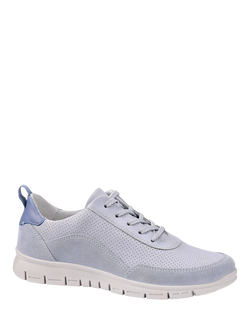 Hotter Gravity II Wide with Cushion+ Tech Mesh Lined Trainers, Pale Blue - view 2, Pale Blue