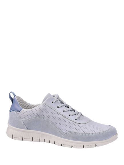 Hotter Gravity II with Cushion+ Tech Mesh Lined Trainers, Pale Blue - view 2, Pale Blue