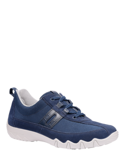 Hotter Leanne II Extra Wide Cushion+ Tech Mesh Lining Trainers, French Navy - view 2, French Navy