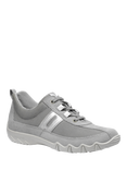Hotter Leanne II Extra Wide Fit Suede and Nubuck Trainers, Shell Grey