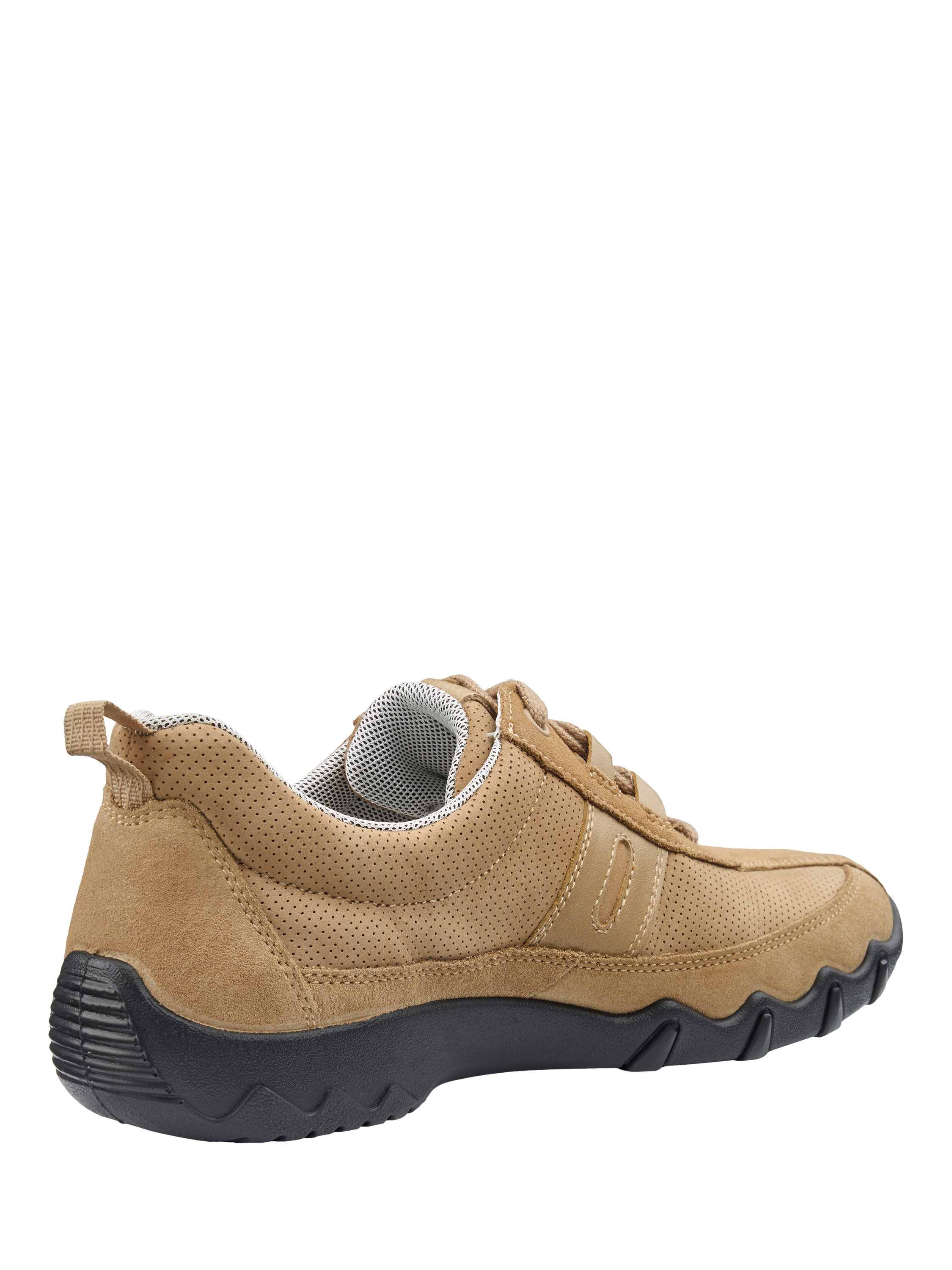 Product image 4 of 4, which shows Hotter Leanne II Suede and Nubuck Trainers, Camel, 3S