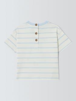 John Lewis Baby Stripe Park Pals T-Shirt, Multi - view 2, Multi