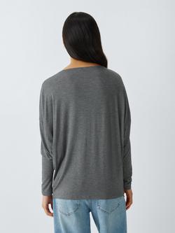 AND/OR Boat Neck Batwing Top, Charcoal Acid - view 2, Charcoal Acid