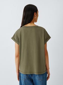 AND/OR Turn Up Sleeve Tank T-Shirt - view 2, Khaki