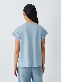 AND/OR Turn Up Sleeve Tank T-Shirt - view 2, Pale Blue