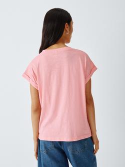 AND/OR Turn Up Sleeve Tank T-Shirt - view 2, Pink