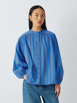 AND/OR Adrienne Stripe Shirt, Blue Stripe - view 2, Blue Stripe