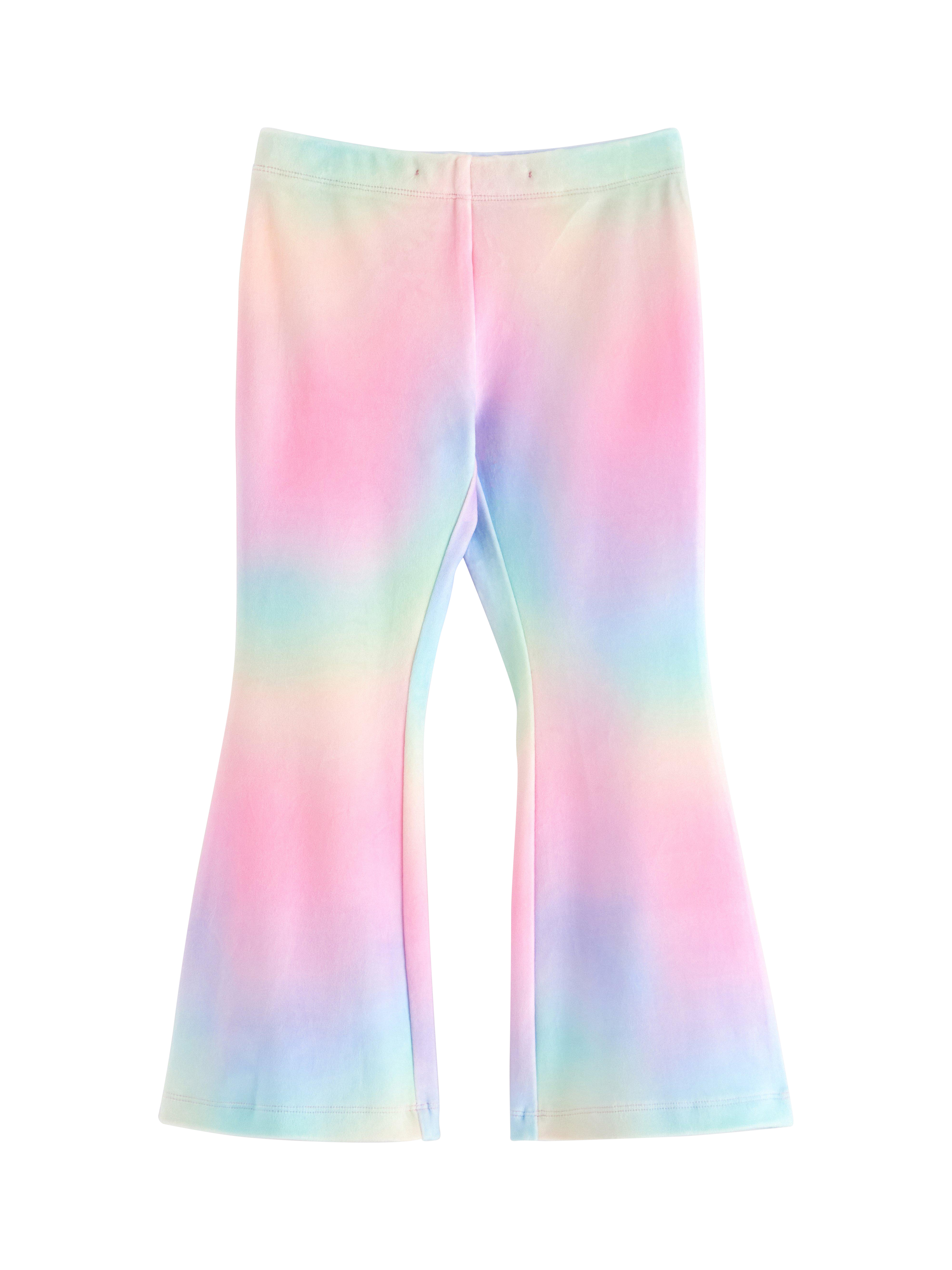 Product image 4 of 6, which shows Lindex Kids' Flared Velour Leggings, Light Pink, 18-24 months