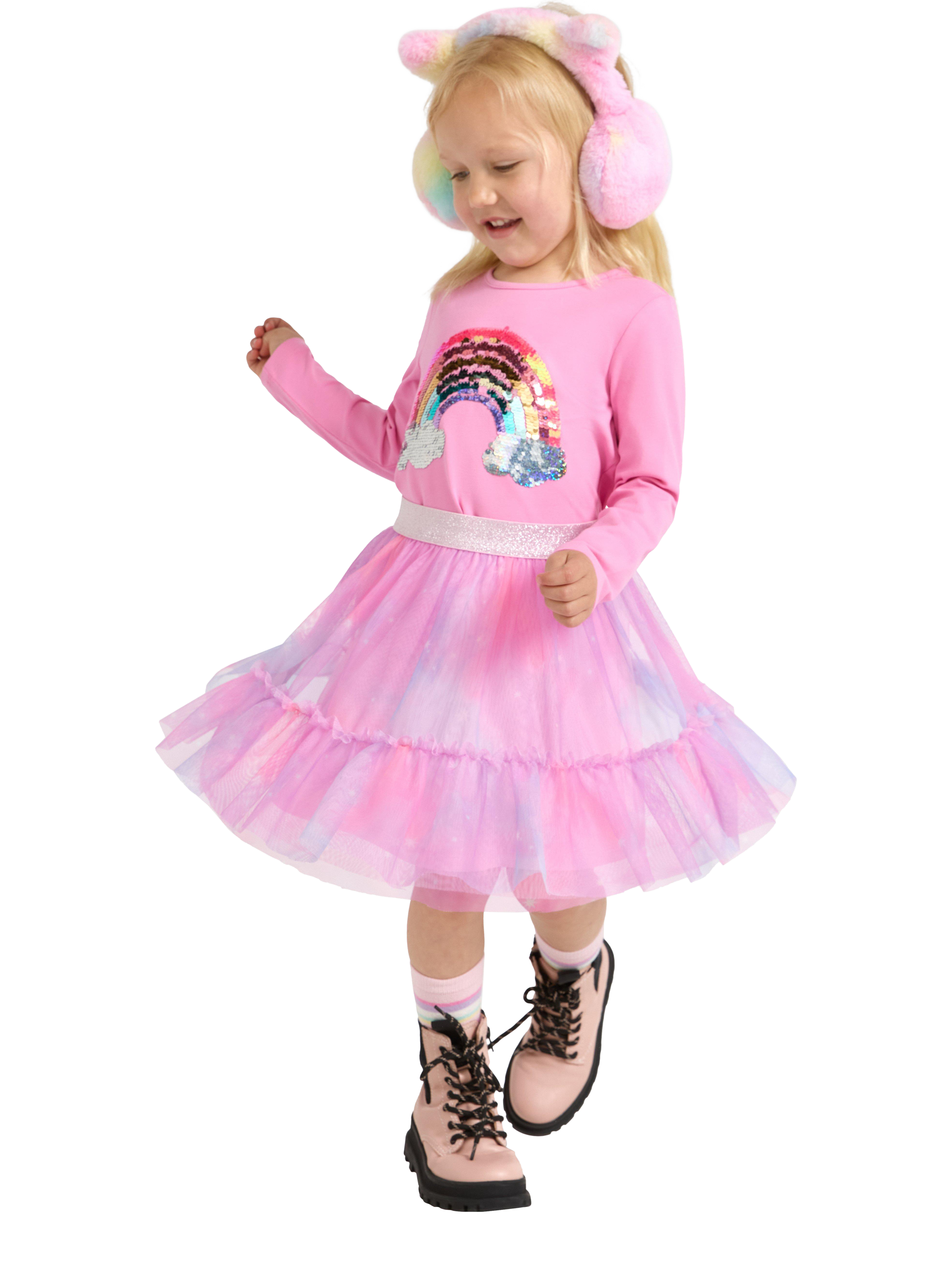 Product image 1 of 6, which shows Lindex Kids' Tulle Skirt, Light Pink, 6-8 years
