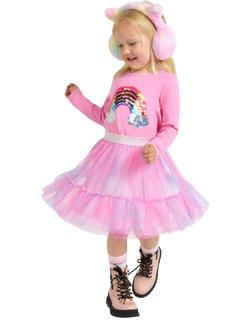 Lindex Kids' Tulle Skirt, Light Pink