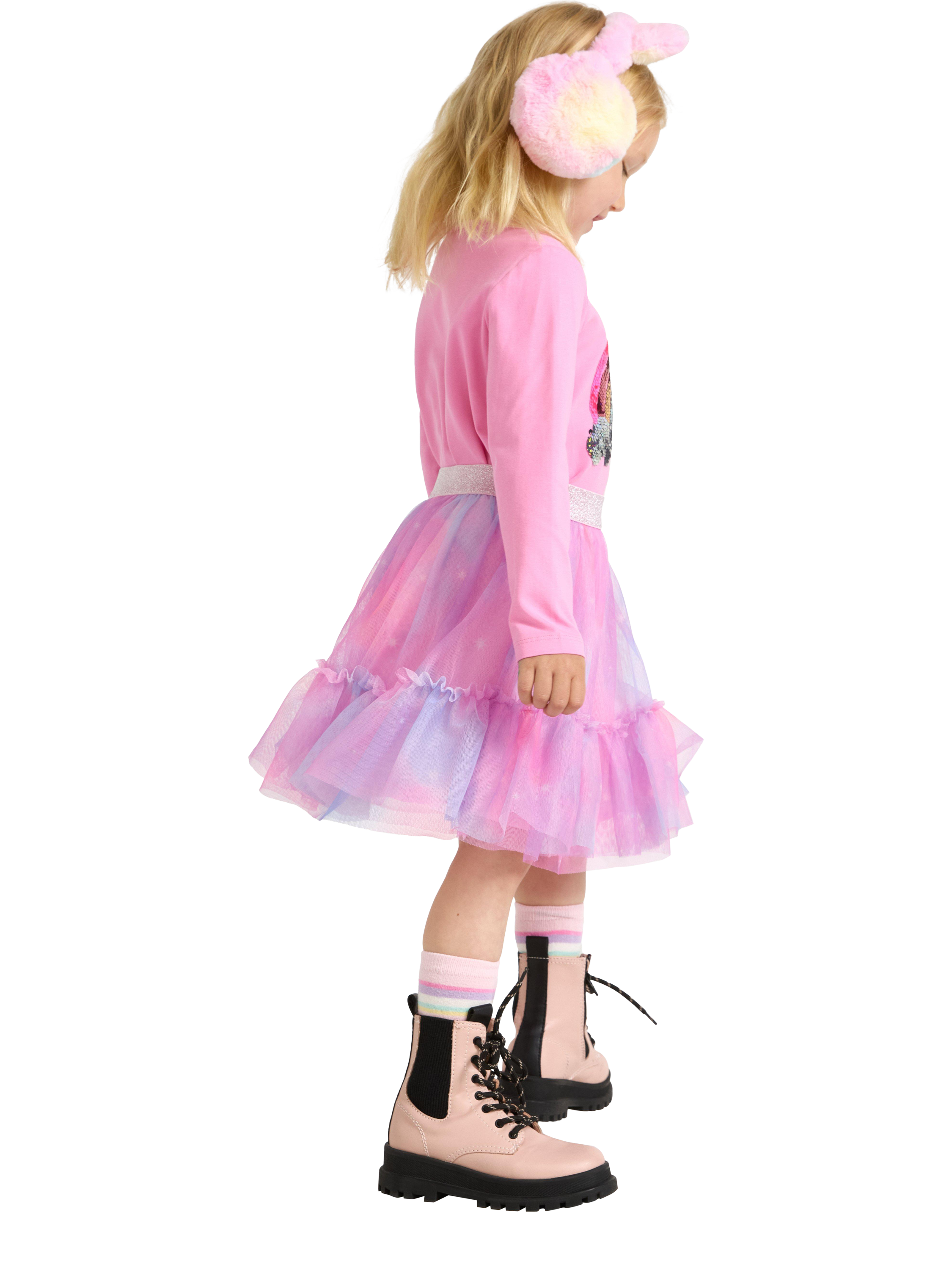 Product image 2 of 6, which shows Lindex Kids' Tulle Skirt, Light Pink, 6-8 years