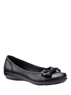 Hotter Jewel Leather Ballerina Pumps - view 2, Black