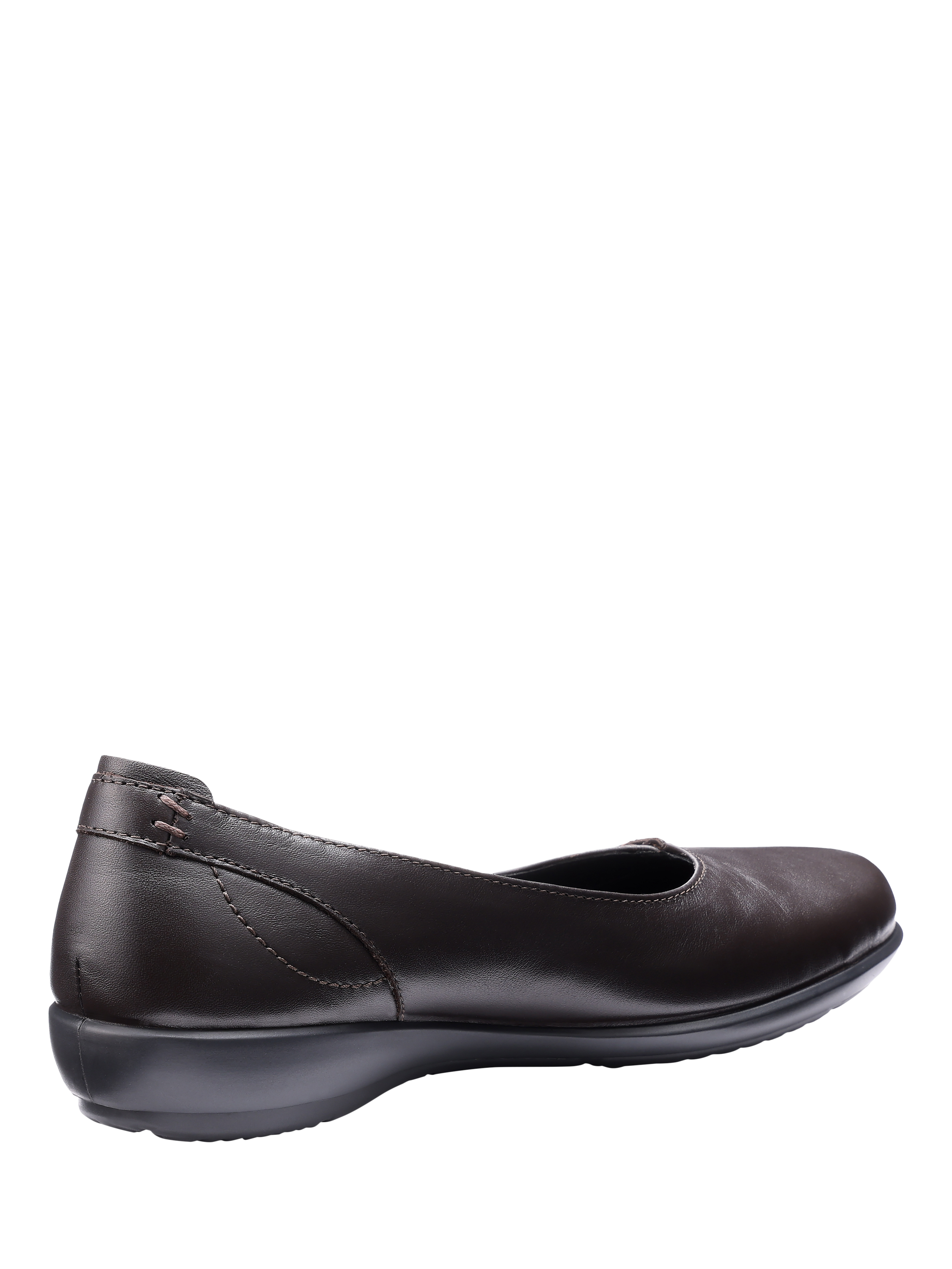 Product image 4 of 4, which shows Hotter Robyn II Leather Ballet Pumps, Chocolate, 3S