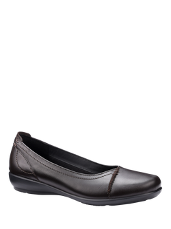 Hotter Robyn II Wide Fit Ballet Pumps, Chocolate - view 2, Chocolate