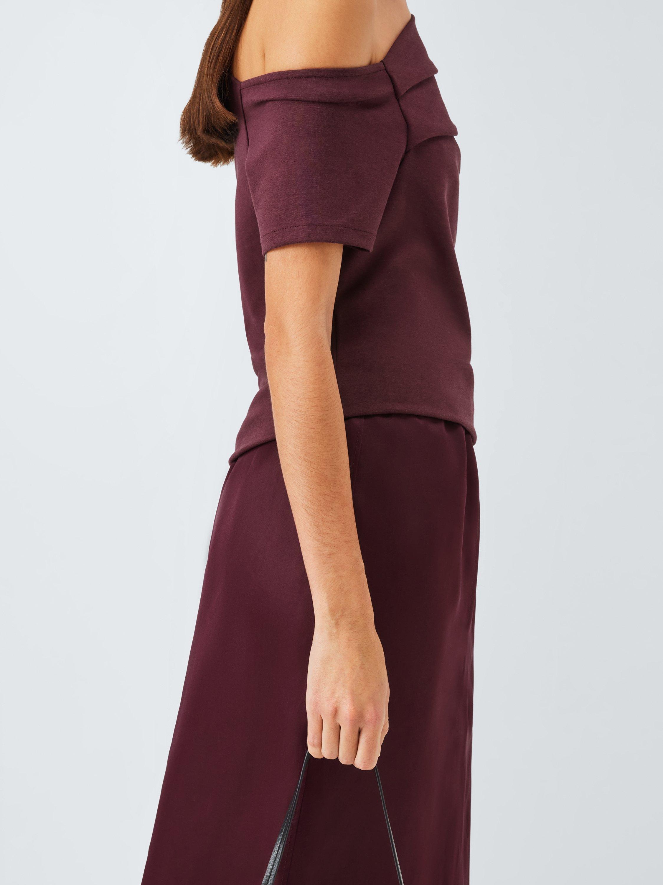 Product image 6 of 6, which shows John Lewis Asymmetric Short Sleeve Top, Fig, 8