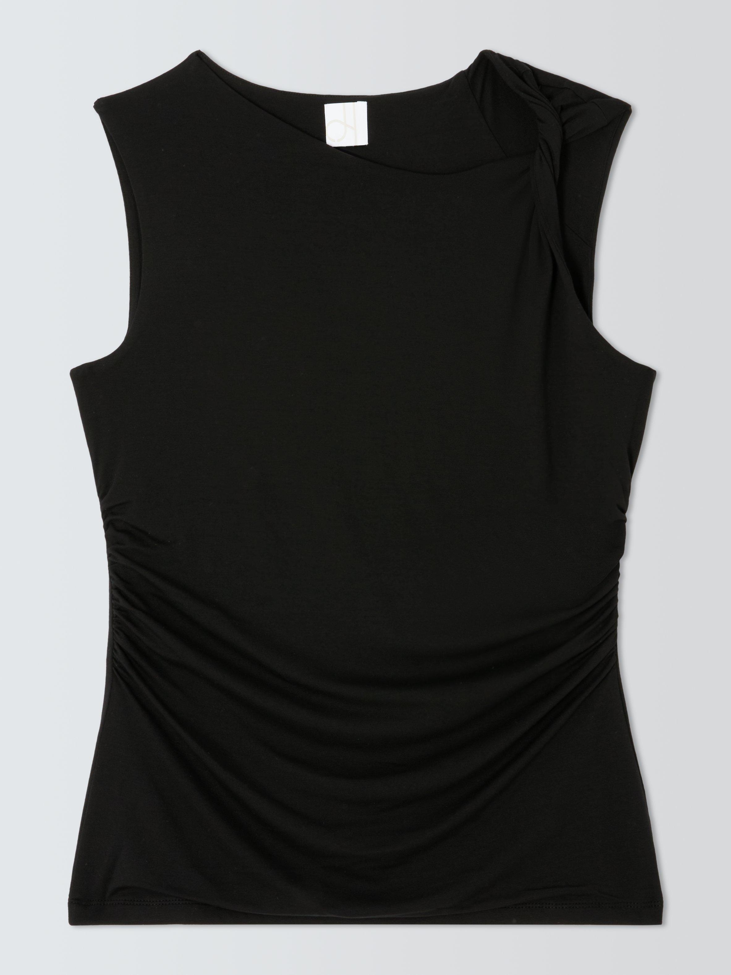 Product image 4 of 6, which shows John Lewis Sleeveless Twist Jersey Top, Black, 8