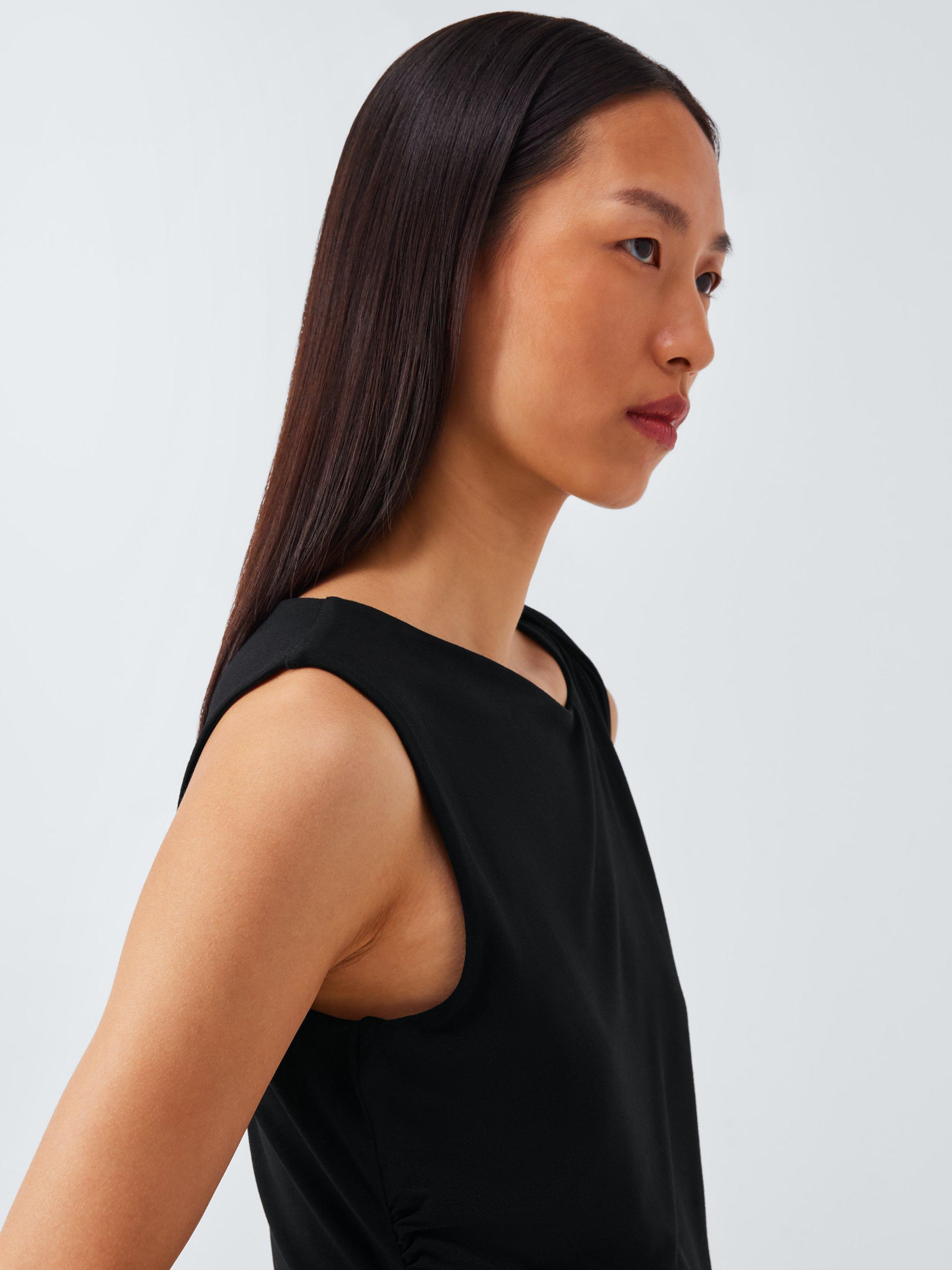 Product image 6 of 6, which shows John Lewis Sleeveless Twist Jersey Top, Black, 8