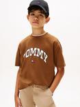 Tommy Hilfiger Kids' Varsity T-Shirt, Pecan Nut