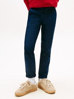 Tommy Hilfiger Kids' 1985 Cotton Twill Chinos, Dark Night Navy
