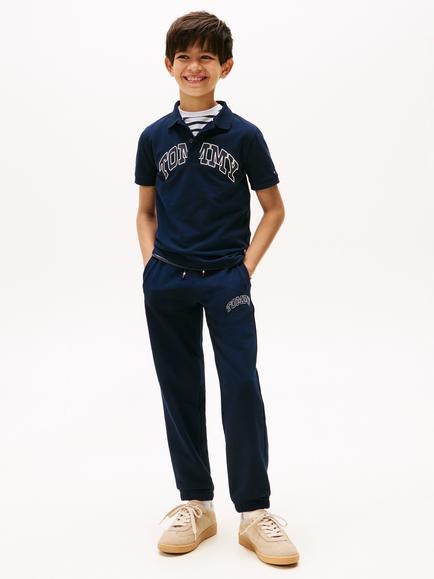 Tommy Hilfiger Kids' Varsity Fleece Jogging Bottoms, Dark Night Navy, Dark Night Navy