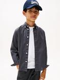 Tommy Hilfiger Kids' Flag Oxford Shirt, Washed Black