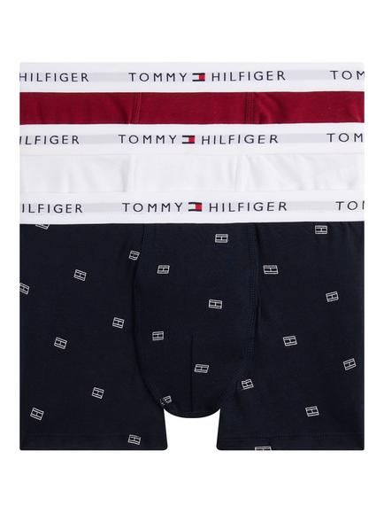 Tommy Hilfiger Kids' Cotton Underwear, Pack of 3, Rouge/White/Desert Sky