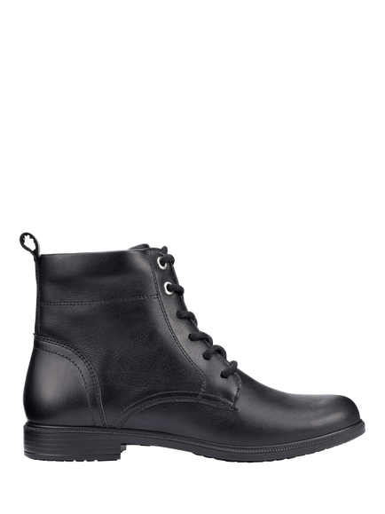 Hotter Surrey II Wide Fit Leather Ankle Boots, Black