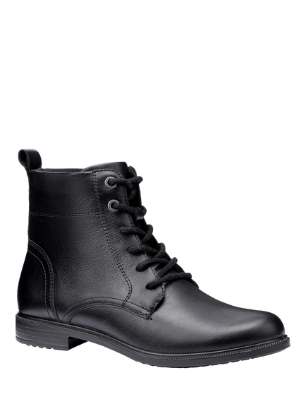 Hotter Surrey II Wide Fit Leather Ankle Boots - view 2, Black