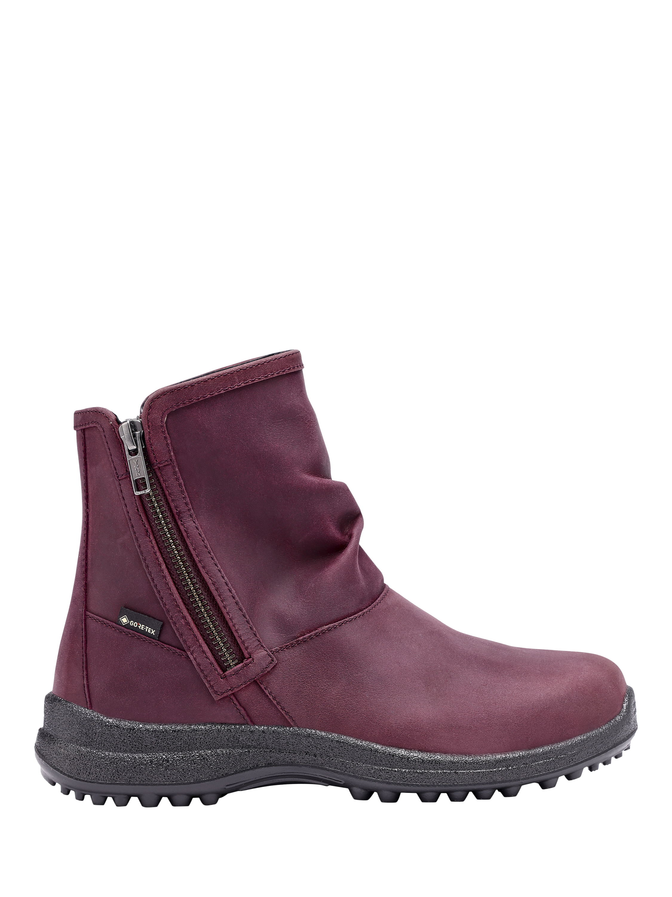 Product image 1 of 4, which shows Hotter Terrain GTX Walking Ankle Boots, Dark Cherry, 3S