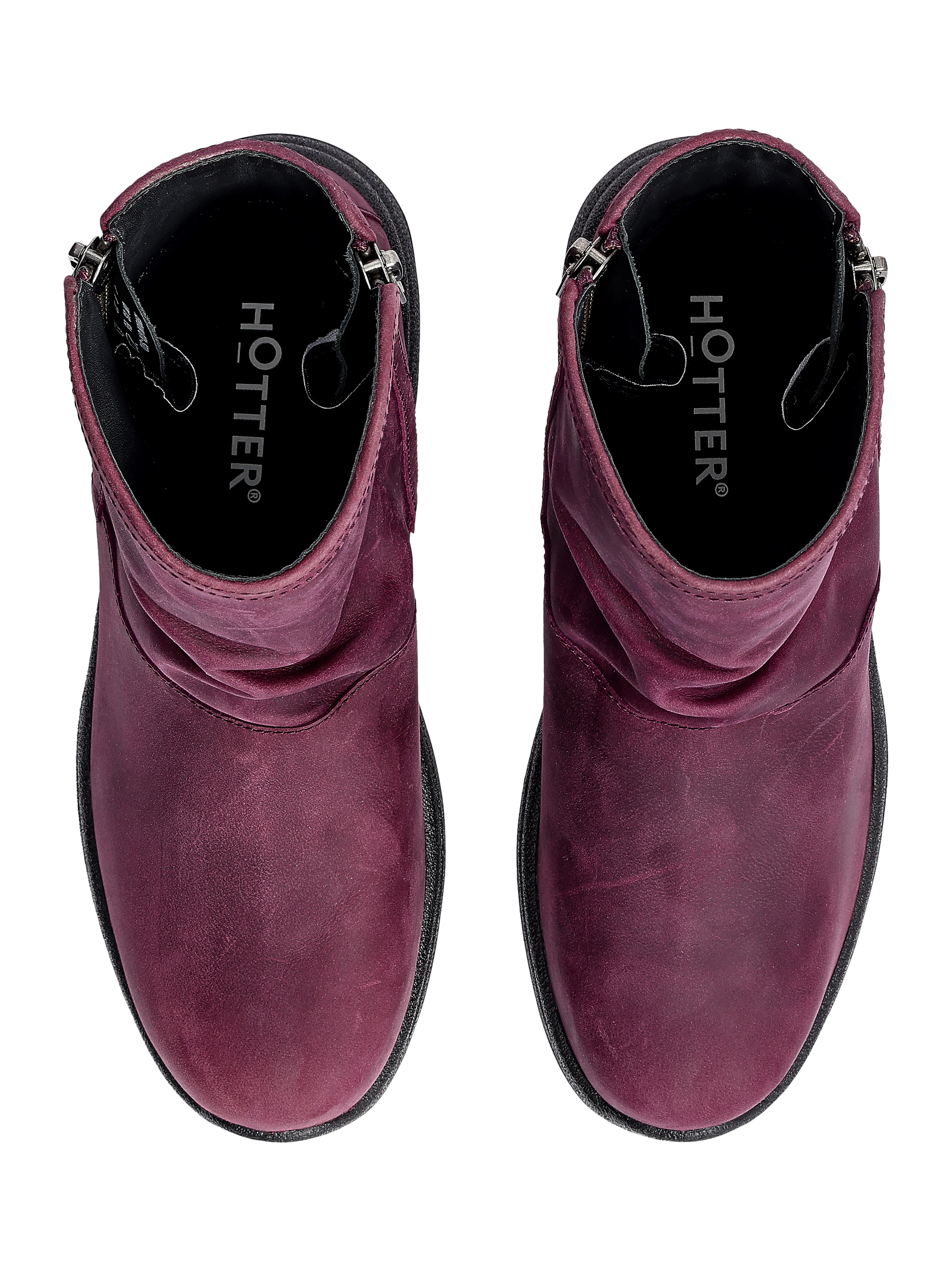 Product image 3 of 4, which shows Hotter Terrain GTX Walking Ankle Boots, Dark Cherry, 3S