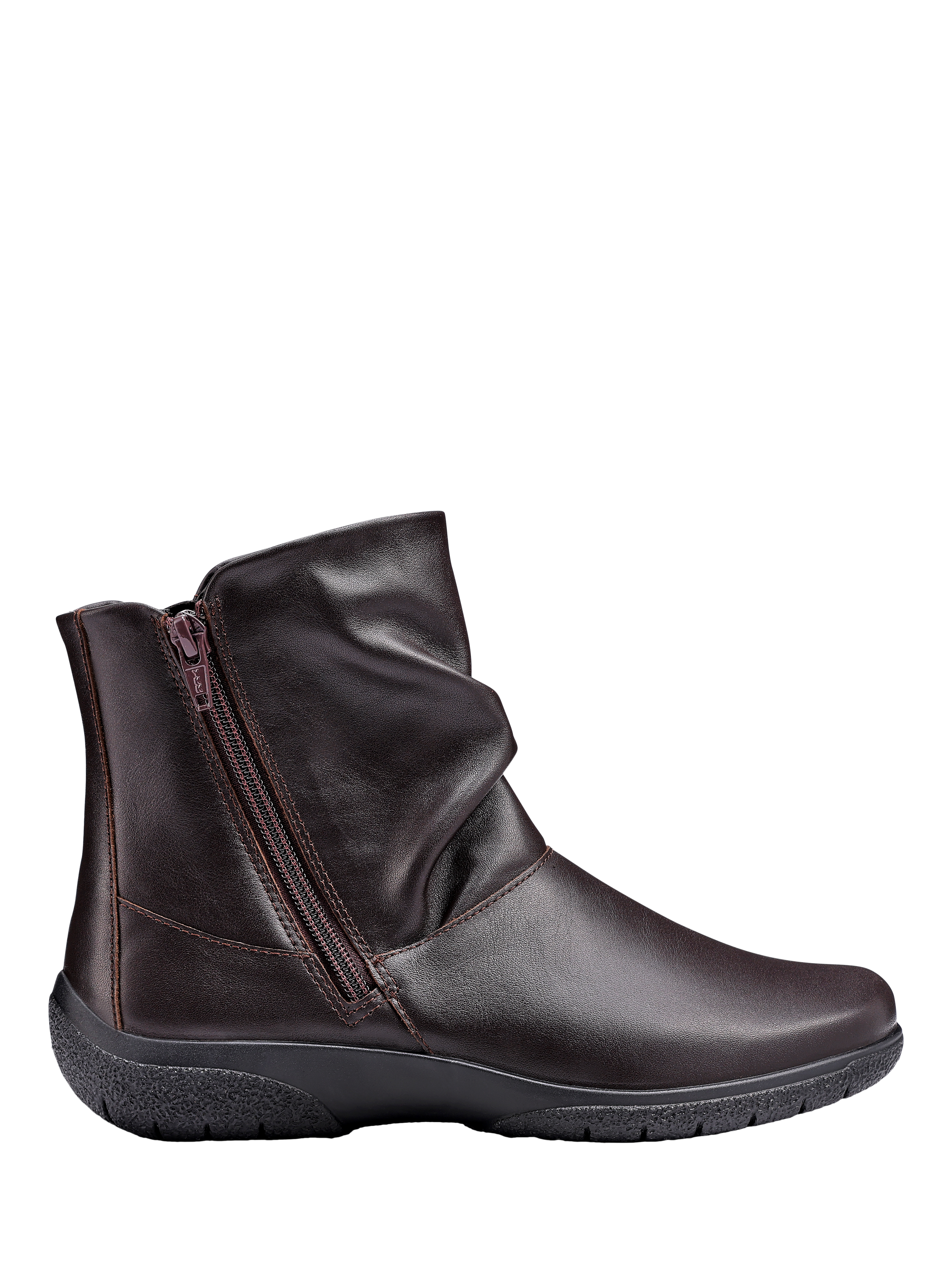 Product image 1 of 4, which shows Hotter Whisper Slouch Ankle Boots, Chocolate-le, 3S