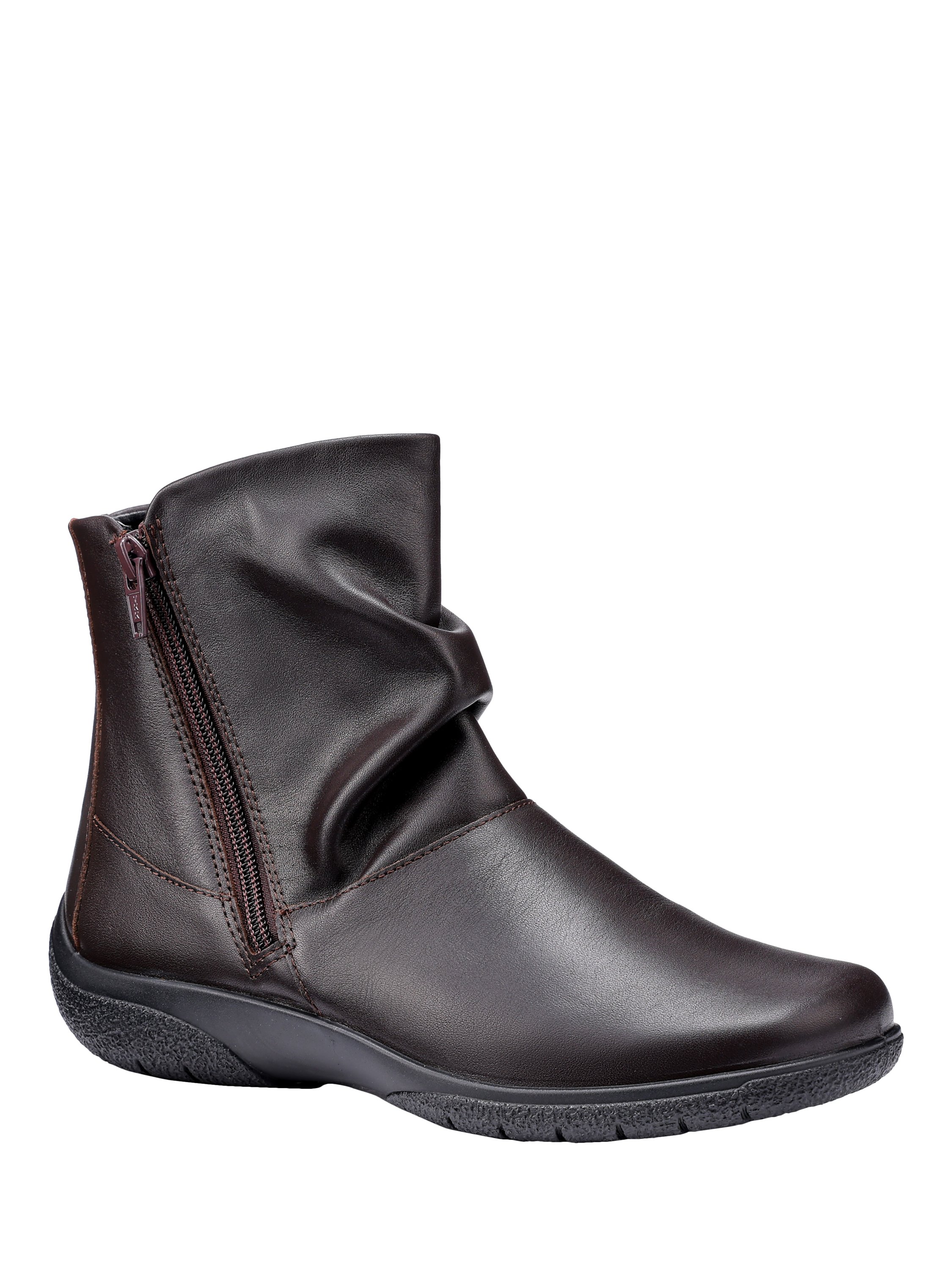 Product image 2 of 4, which shows Hotter Whisper Slouch Ankle Boots, Chocolate-le, 3S