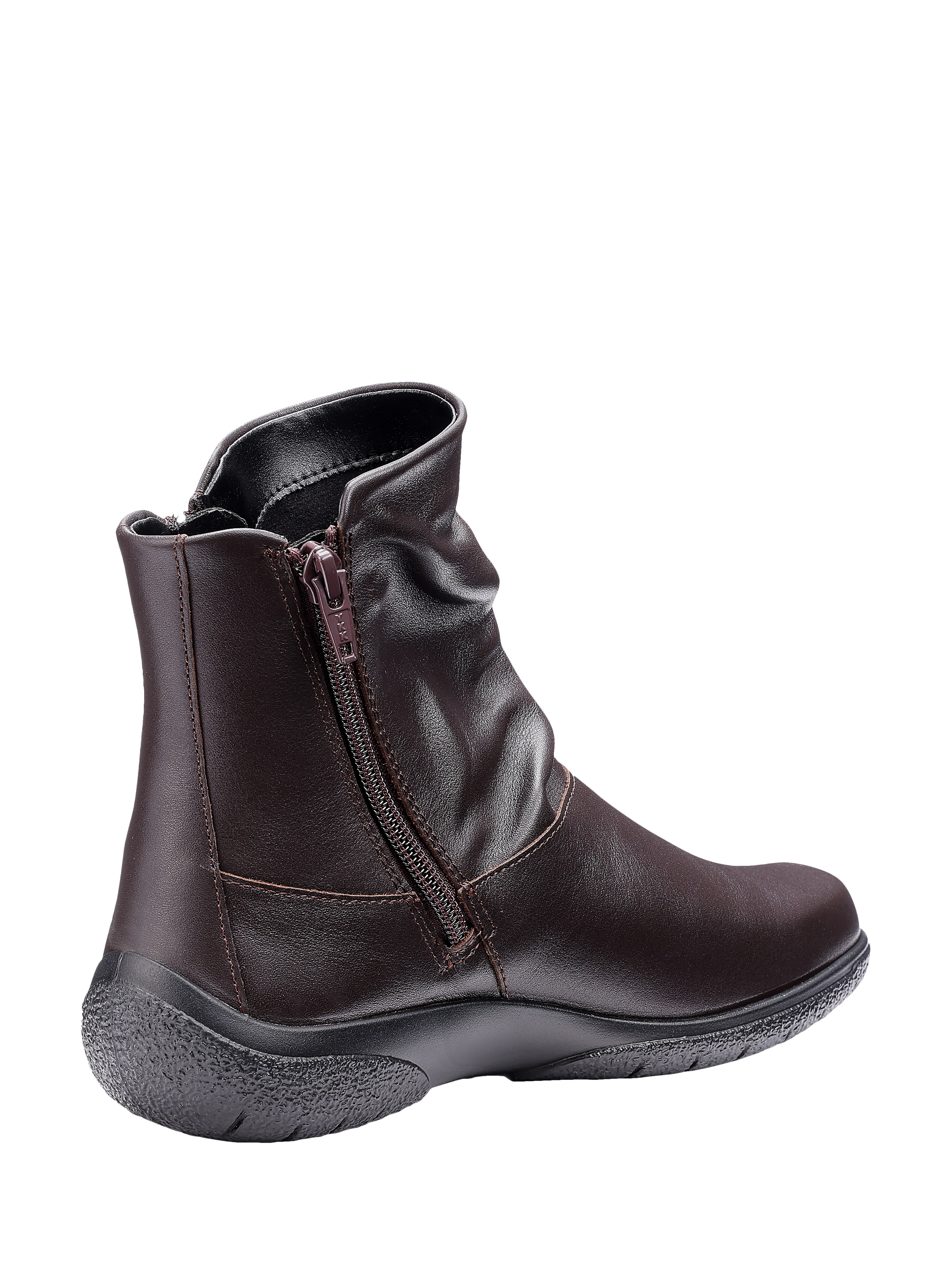 Product image 4 of 4, which shows Hotter Whisper Slouch Ankle Boots, Chocolate-le, 3S