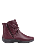 Hotter Whisper Slouch Ankle Boots, Dark Cherry