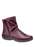 Hotter Whisper Slouch Ankle Boots, Dark Cherry