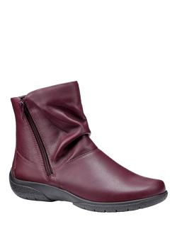 Hotter Whisper Slouch Ankle Boots, Dark Cherry - view 2, Dark Cherry