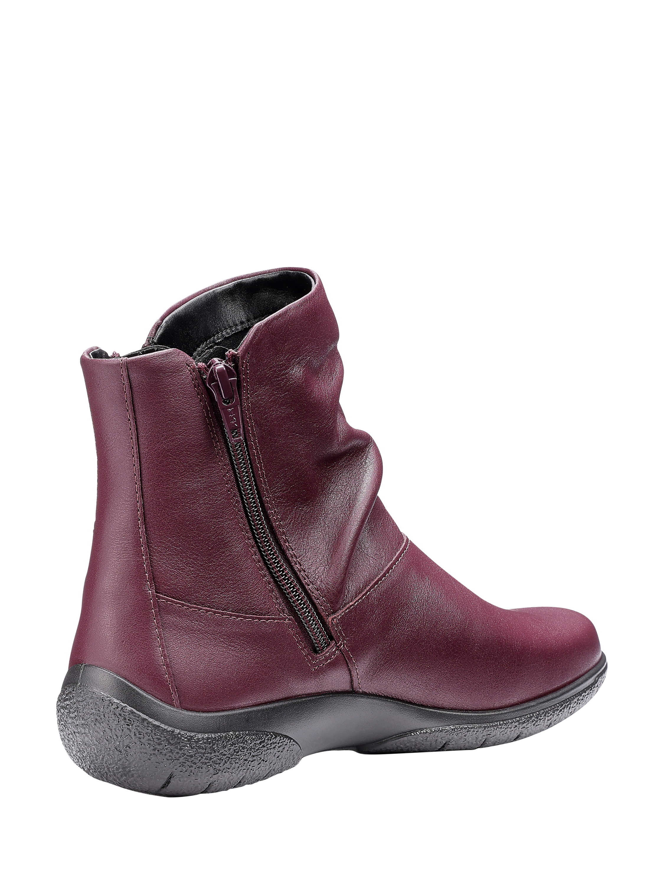 Product image 4 of 4, which shows Hotter Whisper Slouch Ankle Boots, Dark Cherry, 3S