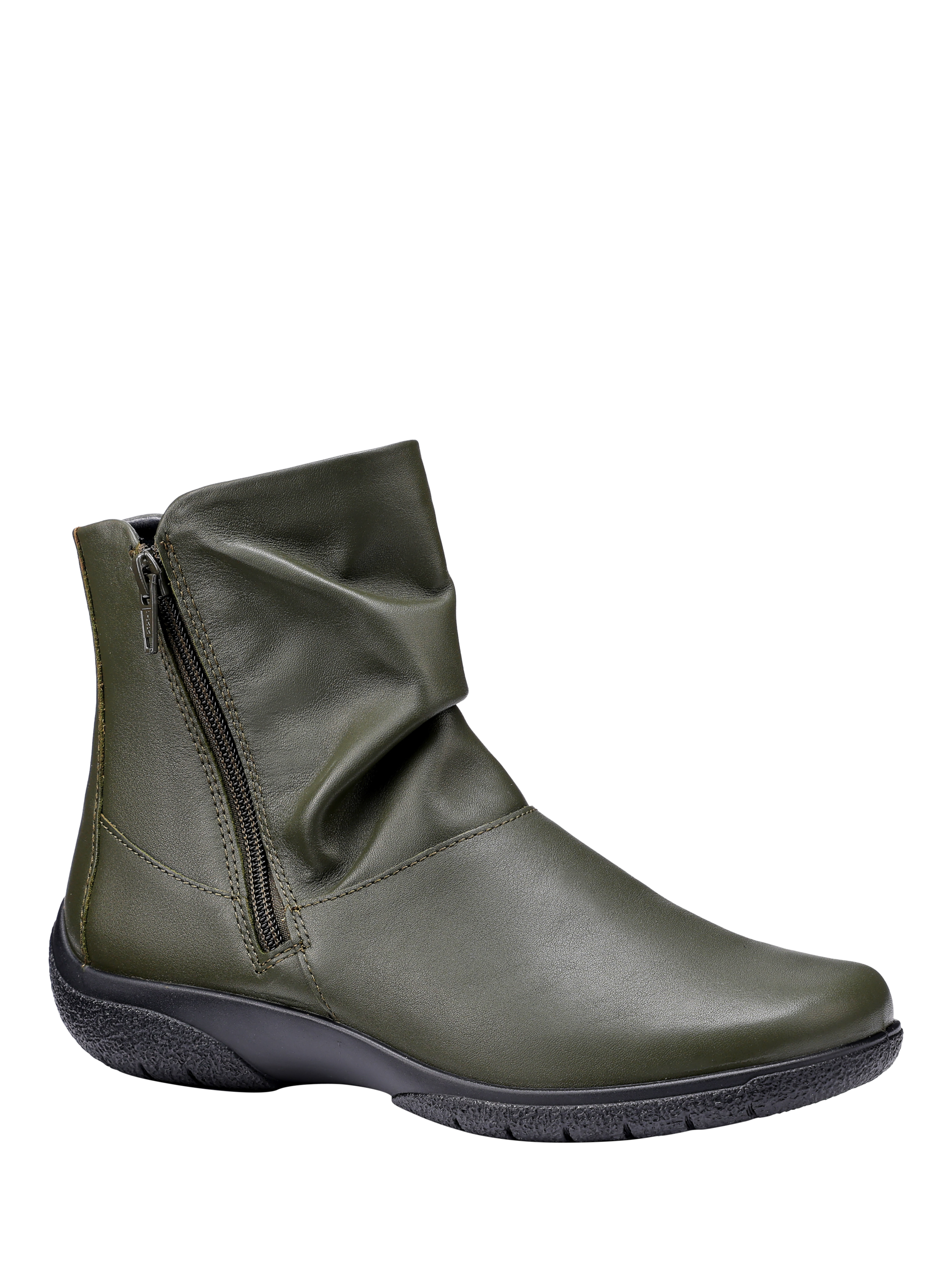 Product image 2 of 4, which shows Hotter Whisper Slouch Ankle Boots, Forest Green, 3S