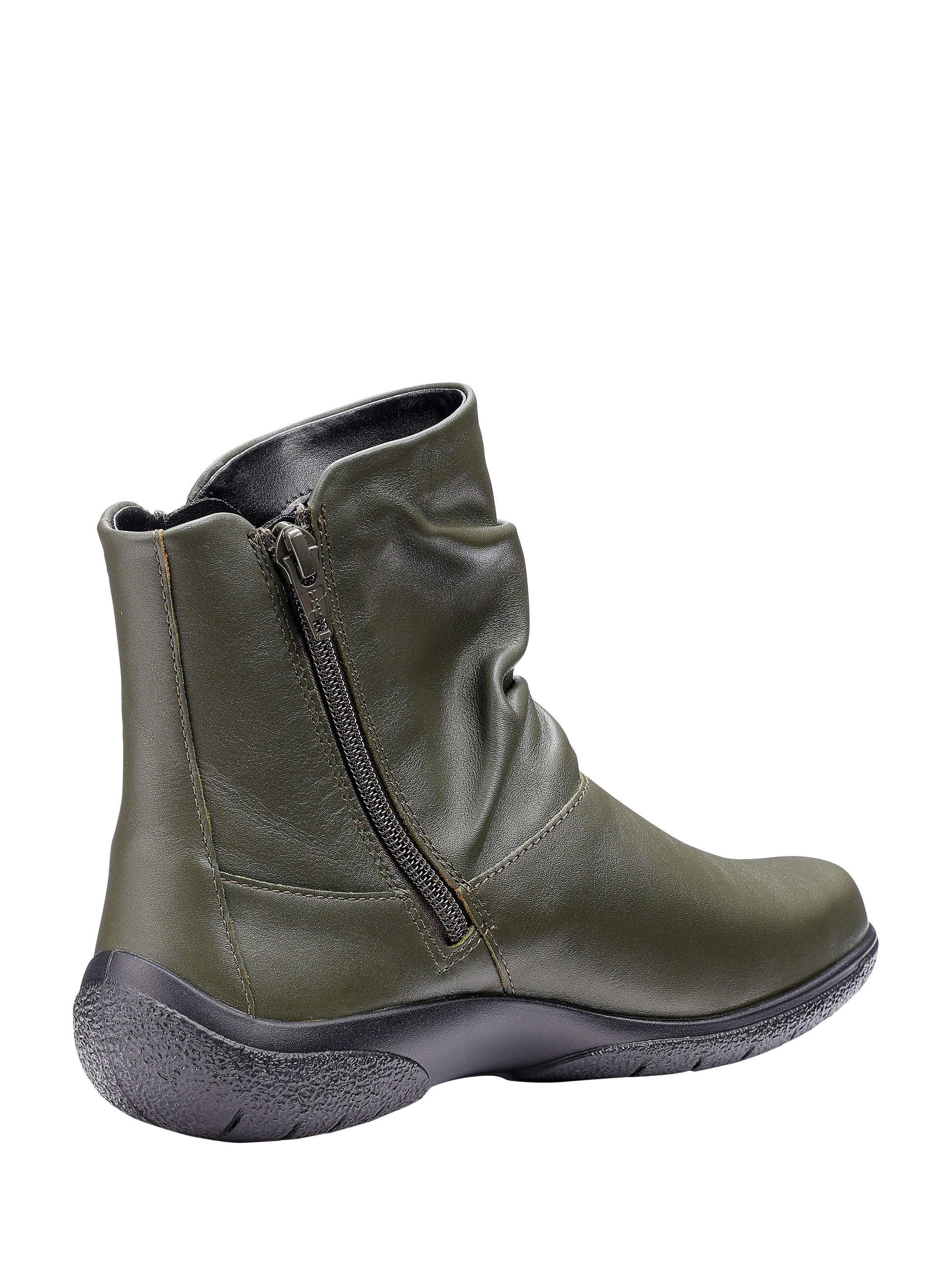 Product image 4 of 4, which shows Hotter Whisper Slouch Ankle Boots, Forest Green, 3S