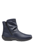 Hotter Whisper Slouch Ankle Boots, Navy