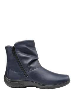 Hotter Whisper Slouch Ankle Boots, Navy, Navy