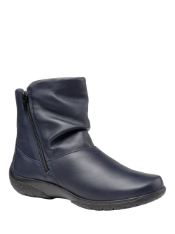 Hotter Whisper Wide Fit Slouch Ankle Boots - view 2, Navy