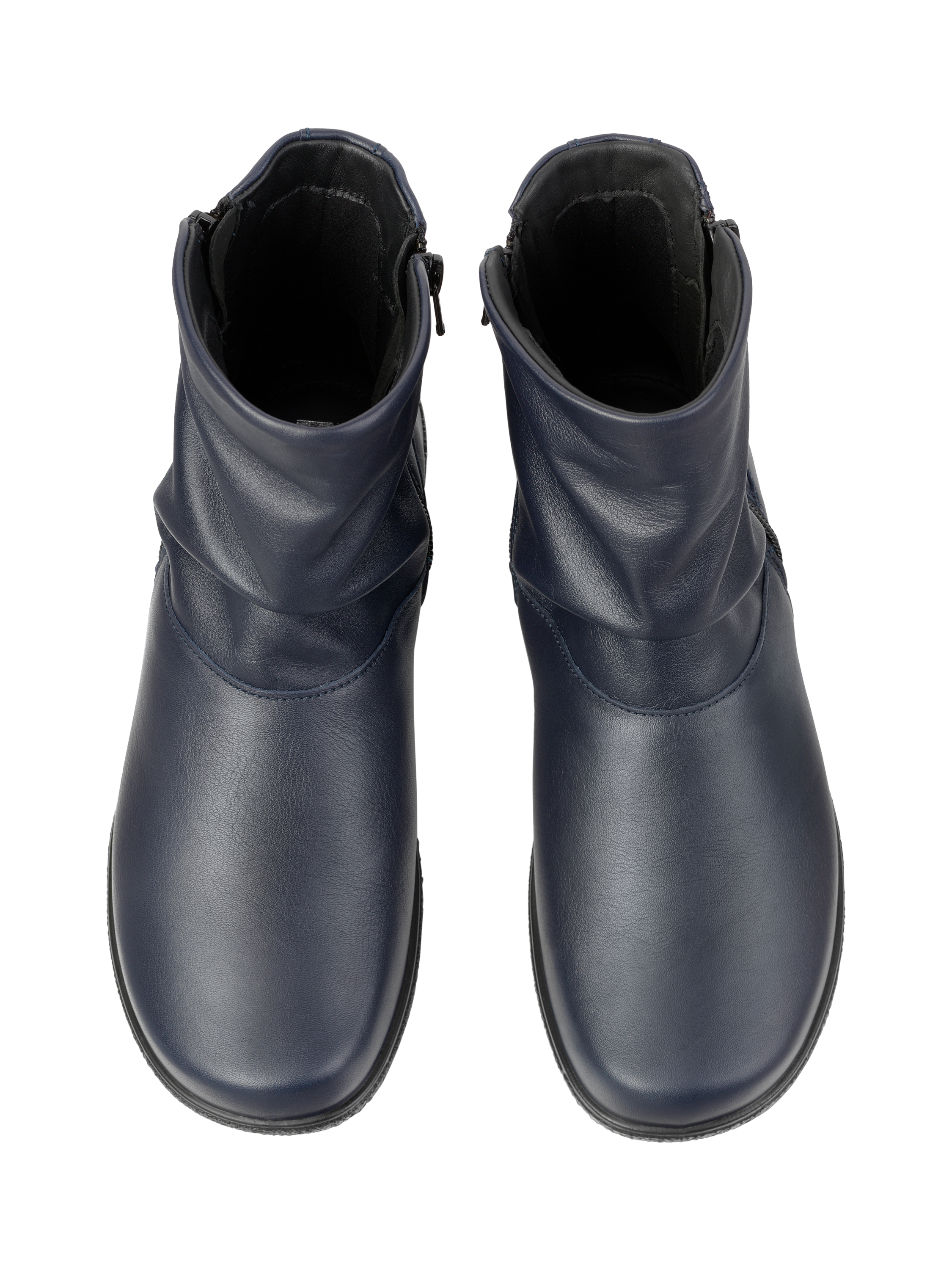 Product image 3 of 4, which shows Hotter Whisper Wide Fit Slouch Ankle Boots, Navy, 3 W